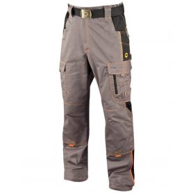 Montérkové kalhoty VISION 02, zkrácená délka, šedo-oranžové