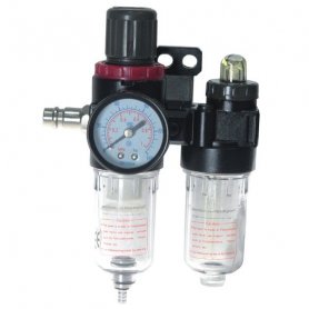 Odvodňovací filtr, přimazávač a regulátor tlaku pro kompresory