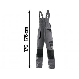 Pánské kalhoty na šle ORION KRYŠTOF, 170-176cm, šedo-černé