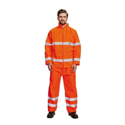 Nepromokavé kalhoty GORDON s reflexními pruhy, oranžové
