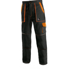 Pánské kalhoty CXS luxy JOSEF, černo-oranžové