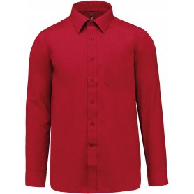 Pánská košile s dlouhým rukávem KARIBAN, červená