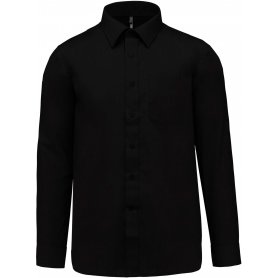 Pánská košile s dlouhým rukávem KARIBAN, černá