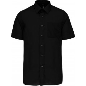 Pánská košile KARIBAN s krátkým rukávem, černá