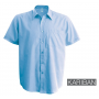 Pánská košile KARIBAN s krátkým rukávem, nebesky modrá