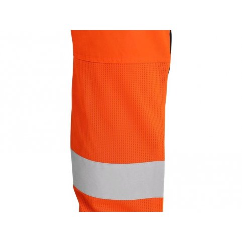 Pánské kalhoty HALIFAX do pasu, výstražné se síťovinou, oranžovo-modré