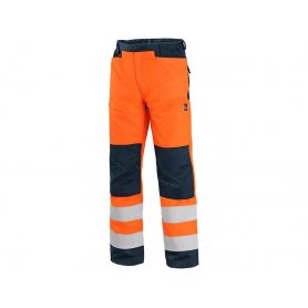 Pánské kalhoty HALIFAX do pasu, výstražné se síťovinou, oranžovo-modré