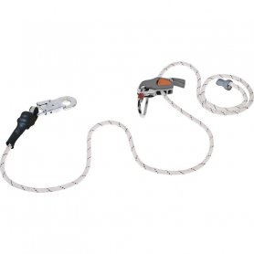 Posuvný zachytávač pádu + brzdič na laně + napínač lana + spojovací komponent, 4m, DeltaPlus