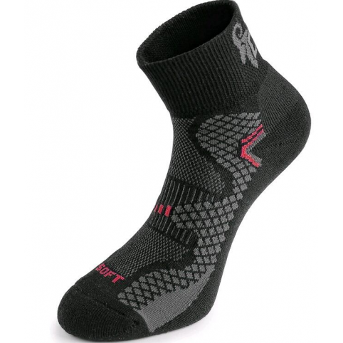 Elastické ponožky SOFT, černočervené, Canis