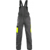Pracovní kalhoty CXS PHOENIX CRONOS na kšandy, šedo-žluté