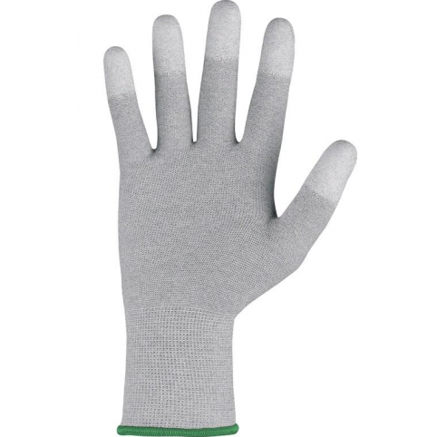 Povrstvené rukavice CXS SILOLI, antistatické ESD, šedý melír