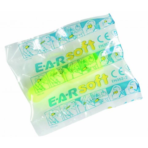 Jednorázové zátkové chrániče sluchu EAR SOFT CORDED / SNR 36 dB se šňůrkou