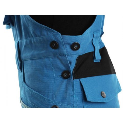 Dámské pracovní kalhoty CXS STRETCH na šle, modro-černé