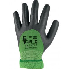 Povrstvené zimní rukavice ROXY DOUBLE WINTER, černo-zelené