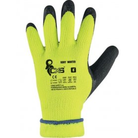 Povrstvené zimní rukavice ROXY WINTER, černo-žluté