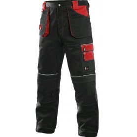 Pánské zimní kalhoty ORION TEODOR, černo-červené (DOPRODEJ)