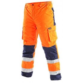 Pánské reflexní kalhoty CARDIF, zimní, oranžové
