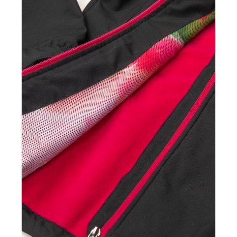 Dámská softshellová bunda FLORET, černo-růžová