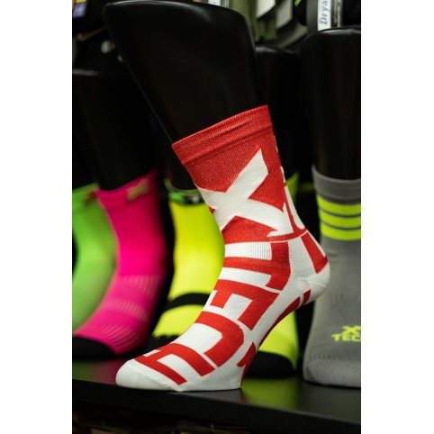 Funkční ponožky XT132, +10/+40°C, bílo/červené, XTECH