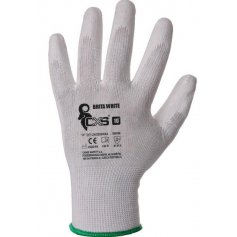 Povrstvené rukavice BRITA WHITE, BUNTING EVO, bílé
