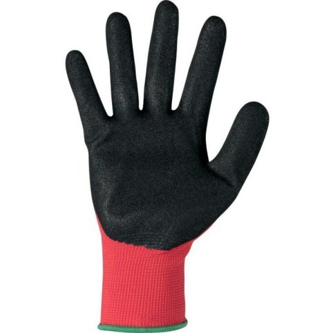 Povrstvené rukavice ALVAROS s blistrem, červeno - černé