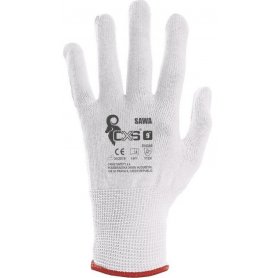 Textilní rukavice SAWA, bílé