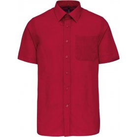 Pánská košile KARIBAN s krátkým rukávem, červená
