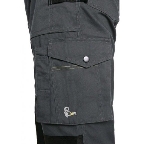 Pracovní kalhoty CXS STRETCH, tmavě šedo-černé