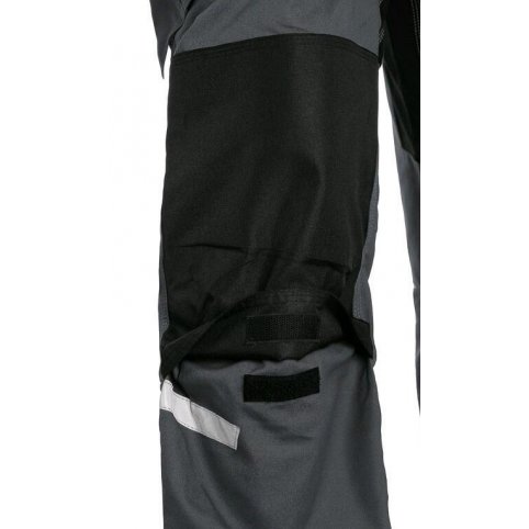 Pánské kalhoty CXS STRETCH na kšandy, tmavě šedo-černé