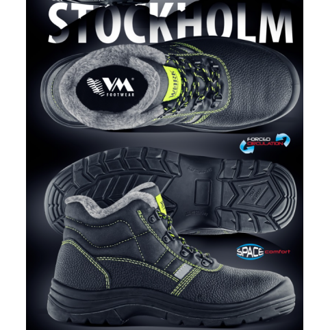 Kotníková bezpečnostní zimní obuv STOCKHOLM S3W, VM obuv