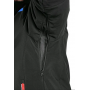 Pánská zimní softshellová bunda NORFOLK, černá s HV modro/červenými doplňky
