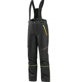 Dětské zimní kalhoty CXS TRENTON, černé s HV žluto/oranžovými doplňky