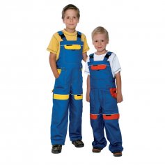 Dětské montérkové kalhoty COOL TREND KIDS, modro-žluté