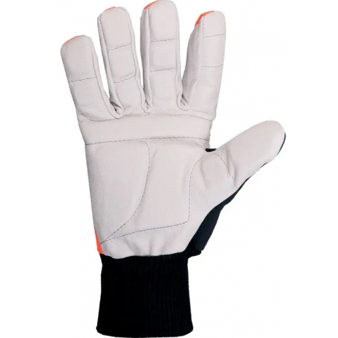 Celokožené kombinované rukavice CXS TEMA s potiskem
