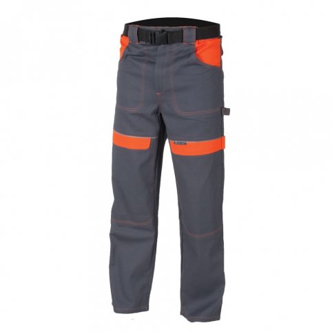 Monterkové nohavice COOL TREND, sivo-oranžové