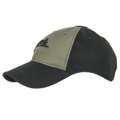 Kšiltovka LOGO CAP black / olive green, Helikon-Tex