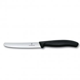 Victorinox Kuchyňský Nůž zoubkovaný 11 cm černý