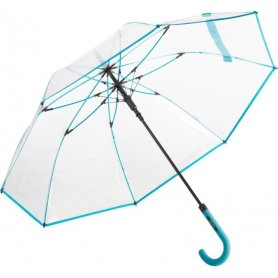 Deštník FARE 7112 s automatickým otevíráním, průsvitný-sv.modrý