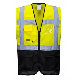 Reflexní vesta manažerská C476 Warssaw, žluto-černá