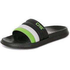 Pantofle GULF, černo-zelené